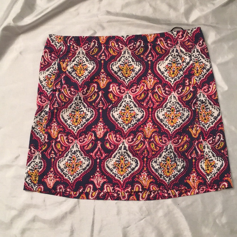 💥J. Crew Stretch paisley print skirt